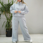 تصویر  ست دورس و شلوار نیم زیپ