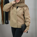 تصویر  کت کوتاه کتان 4دکمه