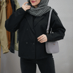 تصویر  کت کوتاه کتان 4دکمه