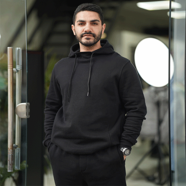 تصویر  هودی یقه کش اسپرت