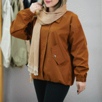 تصویر  بامبر کتان جلو زیپ