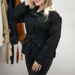 تصویر  بارونی کمردار جیب نما