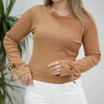 تصویر  بلوز فانریپ آستین پاپیون