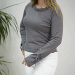 تصویر  بلوز فانریپ آستین پاپیون