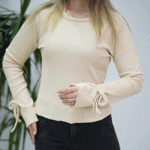 تصویر  بلوز فانریپ آستین پاپیون