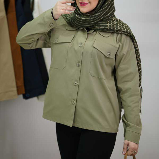 تصویر  بارونی کتان دوجیب