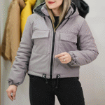 تصویر  کاپشن سیلیکونی کلاه دار پایین گتر