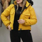 تصویر  کاپشن سیلیکونی کلاه دار پایین گتر