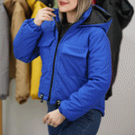 تصویر  کاپشن سیلیکونی کلاه دار پایین گتر