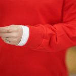 تصویر  ست دوتیکه(شومیز سفید+دورس قرمز)