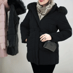 تصویر  کاپشن زیپ گل دار