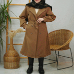 تصویر  پالتو فوتر بلند کمردار