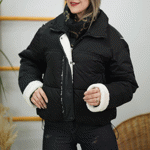 تصویر  کاپشن وارداتی آستین خز