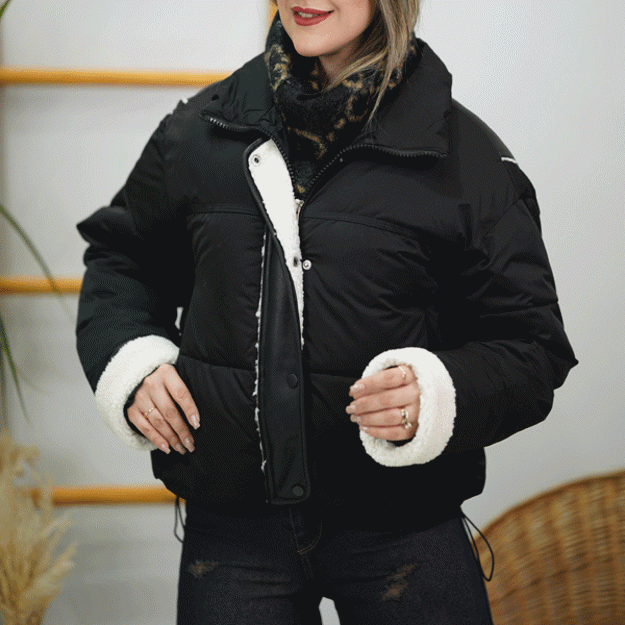 تصویر  کاپشن وارداتی آستین خز