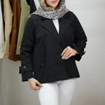 تصویر  کت کتان کوتاه جیب نما