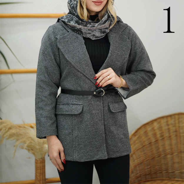 تصویر  کت فوتر تک دکمه 2جیب