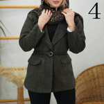 تصویر  کت فوتر تک دکمه 2جیب