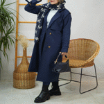 تصویر  بارونی جلو ژیله کمربندی بلند