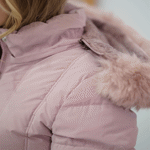 تصویر  کاپشن کمرگتر پوم دار