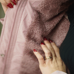 تصویر  کاپشن کمرگتر پوم دار