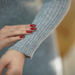 تصویر  گپ بافت یقه اسکی بلند