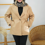 تصویر  پالتو فوتر تک دکمه کوتاه