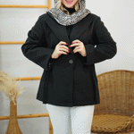 تصویر  پالتو فوتر تک دکمه کوتاه