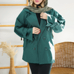 تصویر  بارونی 4دکمه کمردار