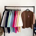 تصویر  تیشرت باکسی پلنگ صورتی