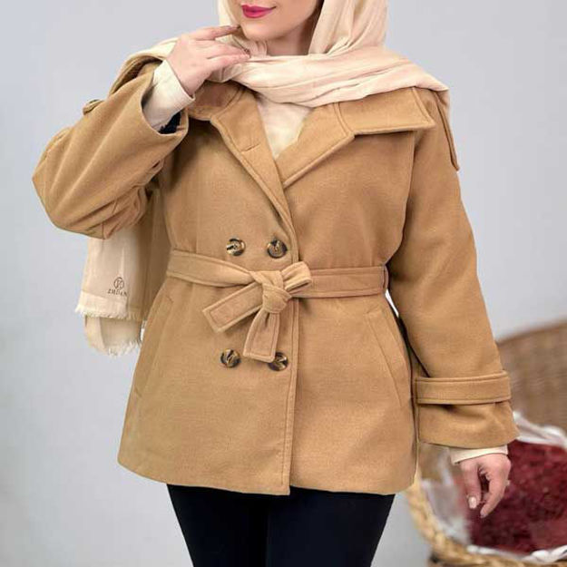 تصویر  پالتو کوتاه یقه ایستاده