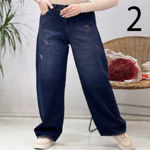 تصویر  شلوار جین نیم بگ