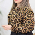 تصویر  شومیز کرپ پلنگی