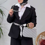 تصویر  کت کرپ تک دکمه