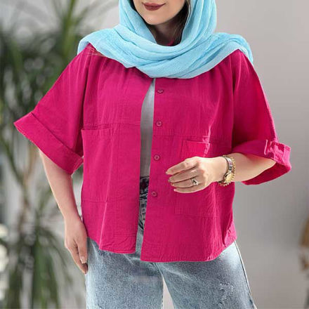 تصویر  شومیز لینن دوجیب