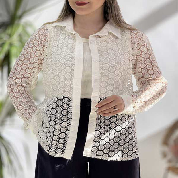 تصویر  شومیز دانتل