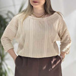 تصویر  شومیز مراکشی یقه قایقی