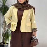 تصویر  مانتو کتی آستین پلنگی