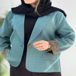 تصویر  مانتو کتی آستین پلنگی