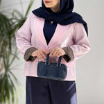 تصویر  مانتو کتی آستین پلنگی