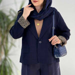 تصویر  مانتو کتی آستین پلنگی