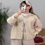 تصویر  شومیز کوک دوزی تک جیب