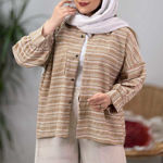 تصویر  شومیز کوک دوزی تک جیب