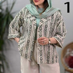 تصویر  مانتو کتی لینن طرحدار