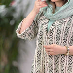 تصویر  مانتو کتی لینن طرحدار