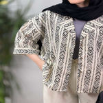 تصویر  مانتو کتی لینن طرحدار