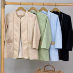 تصویر  مانتو  کتی مغزی دوزی دو جیب