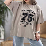 تصویر  تیشرت لانگ چاپ 75