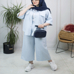 تصویر  ست شومیز و شلوار دو جیب