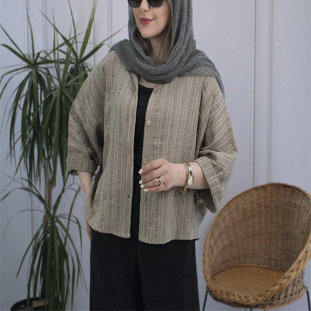 تصویر  شومیز کوک دوزی پانچ