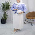 تصویر  ست سارافن و رویه راه راه